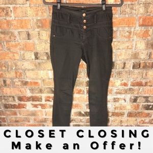 Refuge dark grey high waisted skinny jeans